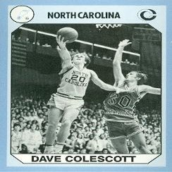 Autograph Warehouse Dave Colescott Basketball Card (North Carolina) 1990 Collegiate Collection No.142