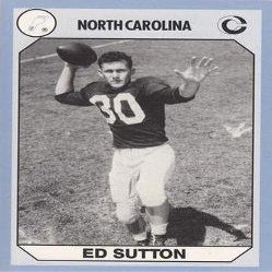 Autograph Warehouse Ed Sutton Football Card (North Carolina) 1990 Collegiate Collection No.176