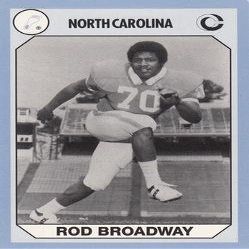 Autograph Warehouse Rod Broadway Football Card (North Carolina) 1990 Collegiate Collection No.164