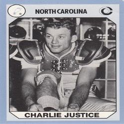 Autograph Warehouse Charlie Justice Football Card (North Carolina) 1990 Collegiate Collection No.143