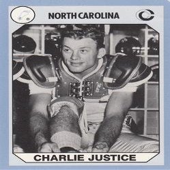 Autograph Warehouse Charlie Justice Football Card (North Carolina) 1990 Collegiate Collection No.143
