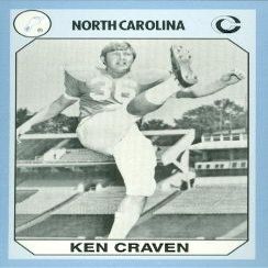 Sports Memorabilia Ken Craven Football Card (North Carolina) 1990 Collegiate Collection No.177