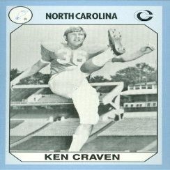 Sports Memorabilia Ken Craven Football Card (North Carolina) 1990 Collegiate Collection No.177