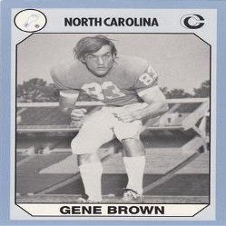 Autograph Warehouse Gene Brown Football Card (North Carolina) 1990 Collegiate Collection No.156