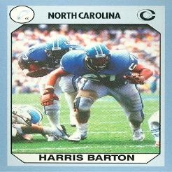 Autograph Warehouse Harris Barton Football Card (North Carolina) 1990 Collegiate Collection No.58