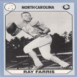 Autograph Warehouse Ray Farris Football Card (North Carolina) 1990 Collegiate Collection No.167