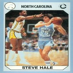 Autograph Warehouse Steve Hale Basketball Card (North Carolina) 1990 Collegiate Collection No.70