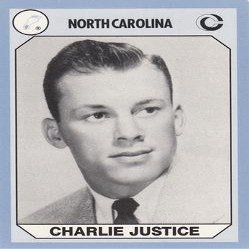 Sports Memorabilia Charlie Justice Football Card (North Carolina) 1990 Collegiate Collection No.168