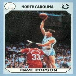 Autograph Warehouse Dave Popson Basketball Card (North Carolina) 1990 Collegiate Collection No.59