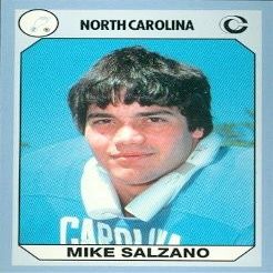 Autograph Warehouse Mike Salzano Football Card (North Carolina) 1990 Collegiate Collection No.71