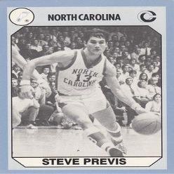 Sports Memorabilia Steve Previs Basketball Card (North Carolina) 1990 Collegiate Collection No.109