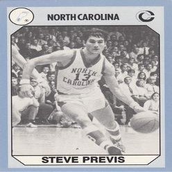Sports Memorabilia Steve Previs Basketball Card (North Carolina) 1990 Collegiate Collection No.109