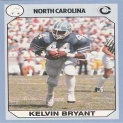 Autograph Warehouse Kelvin Bryant Football Card (North Carolina) 1990 Collegiate Collection No.72