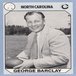 Autograph Warehouse George Barclay Football Card (North Carolina) 1990 Collegiate Collection No.121