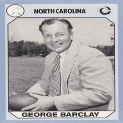 Autograph Warehouse George Barclay Football Card (North Carolina) 1990 Collegiate Collection No.121