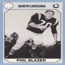 Phil Blazer Football Card (North Carolina) 1990 Collegiate Collection No.149