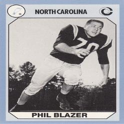 Phil Blazer Football Card (North Carolina) 1990 Collegiate Collection No.149
