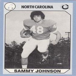 Sammy Johnson Football Card (North Carolina) 1990 Collegiate Collection No.194