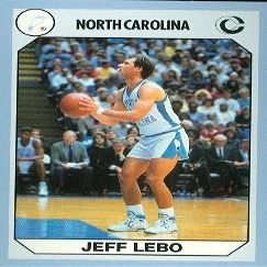 Sports Memorabilia Jeff Lebo Basketball Card (North Carolina) 1990 Collegiate Collection No.74