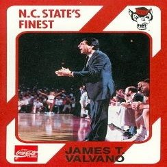 Sports Memorabilia Coach James Jim Valvano Basketball Card (N.C. North Carolina State) 1989 Collegiate Collection No.191