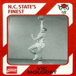 Sports Memorabilia Vic Molodet Basketball Card (N.C. North Carolina State) 1989 Collegiate Collection No.175