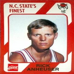 Autograph Warehouse Rick Anheuser Basketball Card (N.C. North Carolina State) 1989 Collegiate Collection No.1