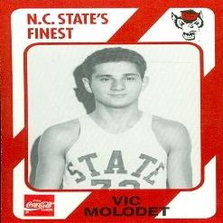 Autograph Warehouse Vic Molodet Basketball Card (N.C. North Carolina State) 1989 Collegiate Collection No.176