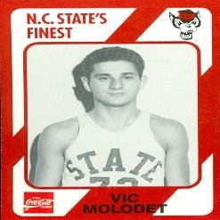 Autograph Warehouse Vic Molodet Basketball Card (N.C. North Carolina State) 1989 Collegiate Collection No.176