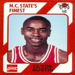 Autograph Warehouse Clyde Austin Basketball Card (N.C. North Carolina State) 1989 Collegiate Collection No.9