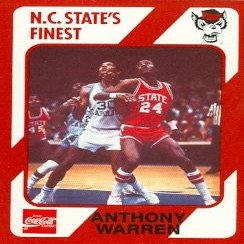 Sports Memorabilia Anthony Warren Basketball Card (N.C. North Carolina State) 1989 Collegiate Collection No.124