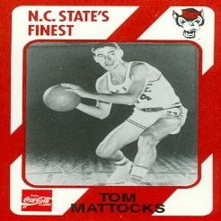 Autograph Warehouse Tom Mattocks Basketball Card (N.C. North Carolina State) 1989 Collegiate Collection No.145