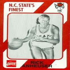 Autograph Warehouse Rick Anheuser Basketball Card (N.C. North Carolina State) 1989 Collegiate Collection No.3