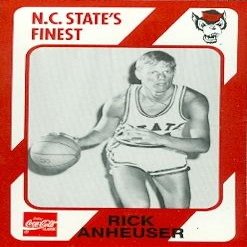 Autograph Warehouse Rick Anheuser Basketball Card (N.C. North Carolina State) 1989 Collegiate Collection No.3