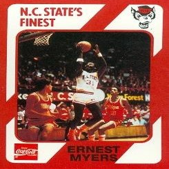 Autograph Warehouse Ernest Myers Basketball Card (N.C. North Carolina State) 1989 Collegiate Collection No.98