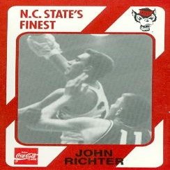 Autograph Warehouse John Richter Basketball Card (N.C. North Carolina State) 1989 Collegiate Collection No.178