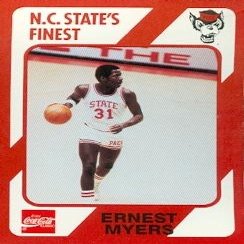 Autograph Warehouse Ernest Myers Basketball Card (N.C. North Carolina State) 1989 Collegiate Collection No.99