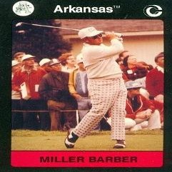 Autograph Warehouse Miller Barber Golf Card (Arkansas) 1991 Collegiate Collection No.9