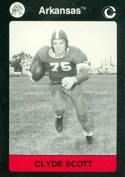 Autograph Warehouse Clyde Scott Football Card (Arkansas) 1991 Collegiate Collection No.10