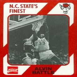 Autograph Warehouse Alvin Battle Basketball Card (N.C. North Carolina State) 1989 Collegiate Collection No.17