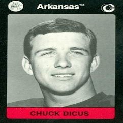 Sports Memorabilia Chuck Dicus Football Card (Arkansas) 1991 Collegiate Collection No.76