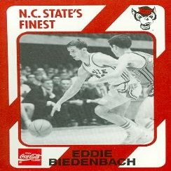Autograph Warehouse Eddie Biedenbach Basketball Card (N.C. North Carolina State) 1989 Collegiate Collection No.22