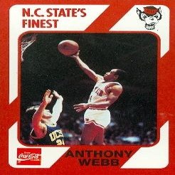 Autograph Warehouse Anthony Spud Webb Basketball Card (N.C. North Carolina State) 1989 Collegiate Collection No.133