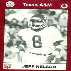 Autograph Warehouse Jeff Nelson Football Card (Texas A&M) 1991 Collegiate Collection No.58
