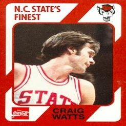 Autograph Warehouse Craig Watts Basketball Card (N.C. North Carolina State) 1989 Collegiate Collection No.45