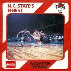Autograph Warehouse Monte Towe Basketball Card (N.C. North Carolina State) 1989 Collegiate Collection No.167