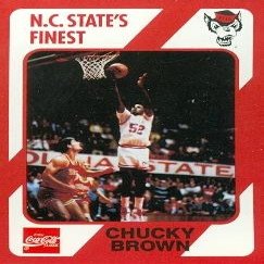 Autograph Warehouse Chucky Brown Basketball Card (N.C. North Carolina State) 1989 Collegiate Collection No.27