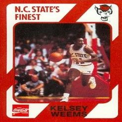 Autograph Warehouse Kelsey Weems Basketball Card (N.C. North Carolina State) 1989 Collegiate Collection No.135