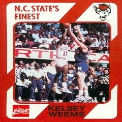 Sports Memorabilia Kelsey Weems Basketball Card (N.C. North Carolina State) 1989 Collegiate Collection No.136