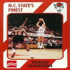 Autograph Warehouse Terry Gannon Basketball Card (N.C. North Carolina State) 1989 Collegiate Collection No.171