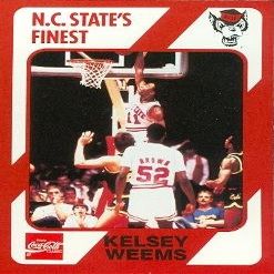 Autograph Warehouse Kelsey Weems Basketball Card (N.C. North Carolina State) 1989 Collegiate Collection No.137